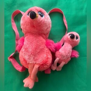 Ty Flamingo Plush Backpack and Toy Set
